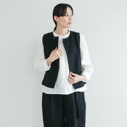 SALUÉ／【受注商品】エッグパンツC／ヘリンボーンリネン