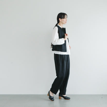 SALUÉ／【受注商品】エッグパンツC／ヘリンボーンリネン
