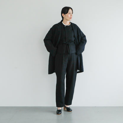 SALUÉ／【受注商品】エッグパンツC／ヘリンボーンリネン