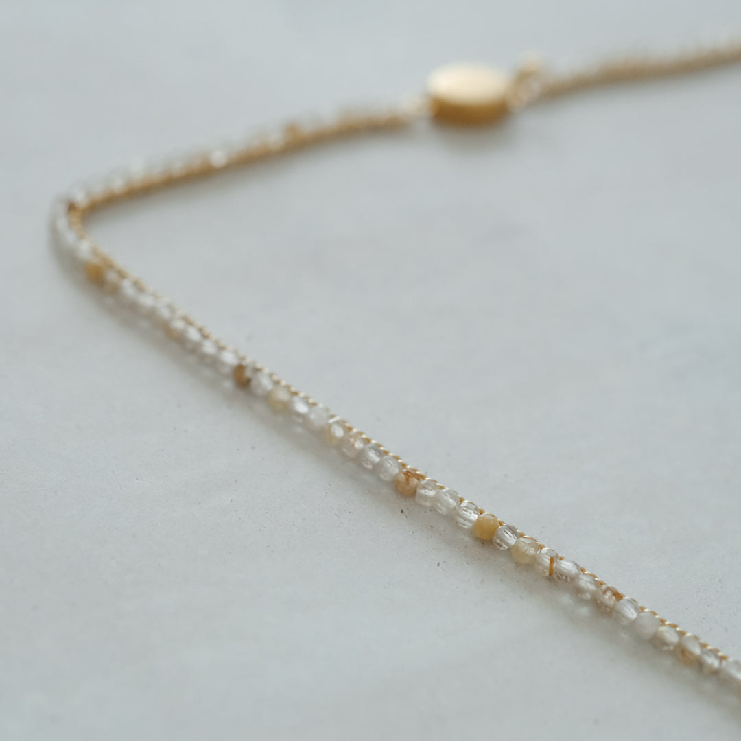 後で掲載［shuo'］Black Pearl Rutile Quartz Necklace