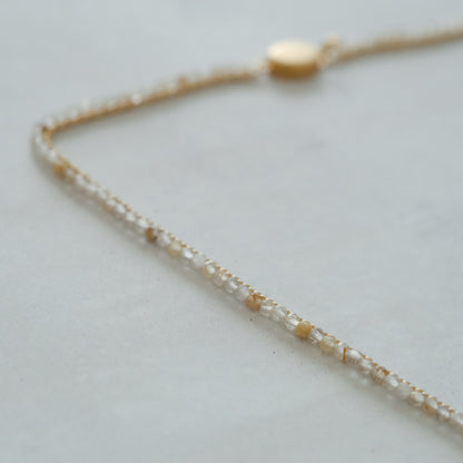 後で掲載［shuo'］Black Pearl Rutile Quartz Necklace