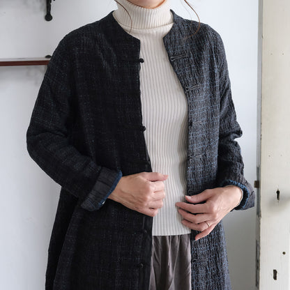 ［maku textiles］OKAMI 刺し子シルクコート