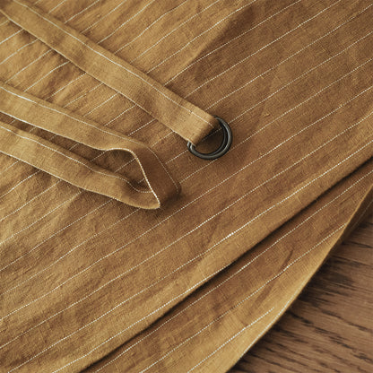 SALUÉ／バックピンタックドレス／ミッドウェイトリネン