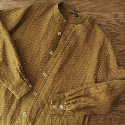 SALUÉ／バックピンタックドレス／ミッドウェイトリネン