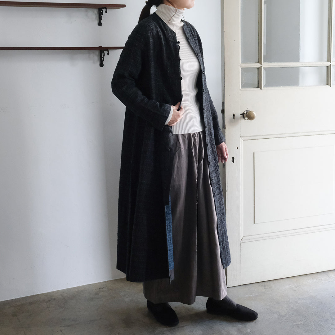 ［maku textiles］OKAMI 刺し子シルクコート