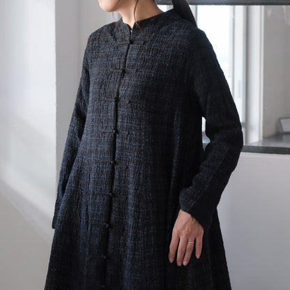 ［maku textiles］OKAMI 刺し子シルクコート