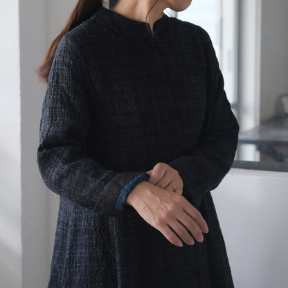 ［maku textiles］OKAMI 刺し子シルクコート