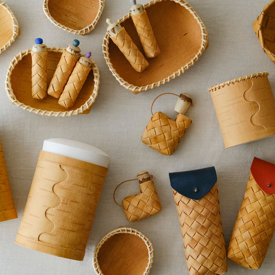 ［SUKOYA 迫田希久］シナハンドルのかご