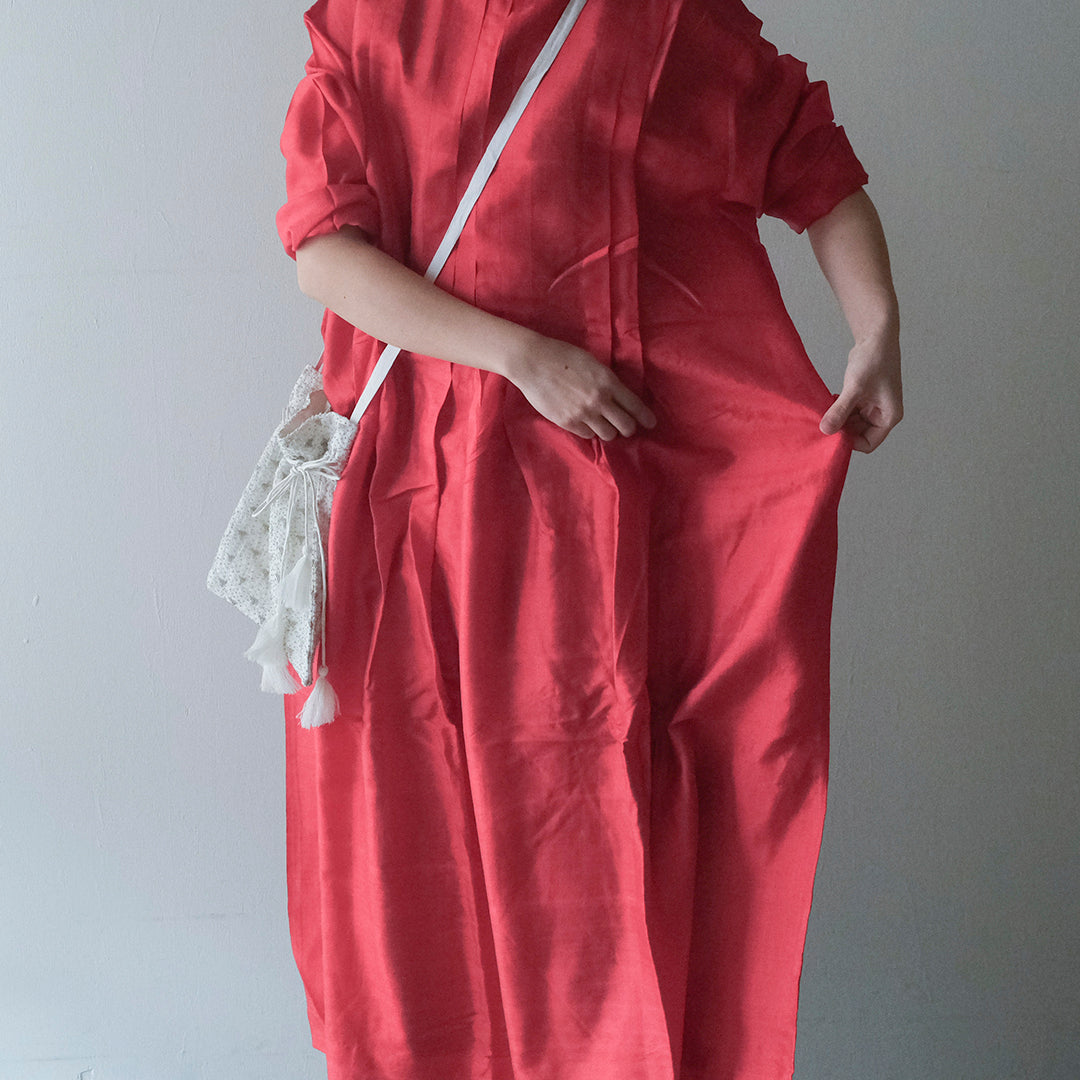 ［BUNON］High neck Tuck Dress