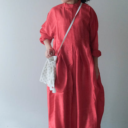 ［BUNON］High neck Tuck Dress