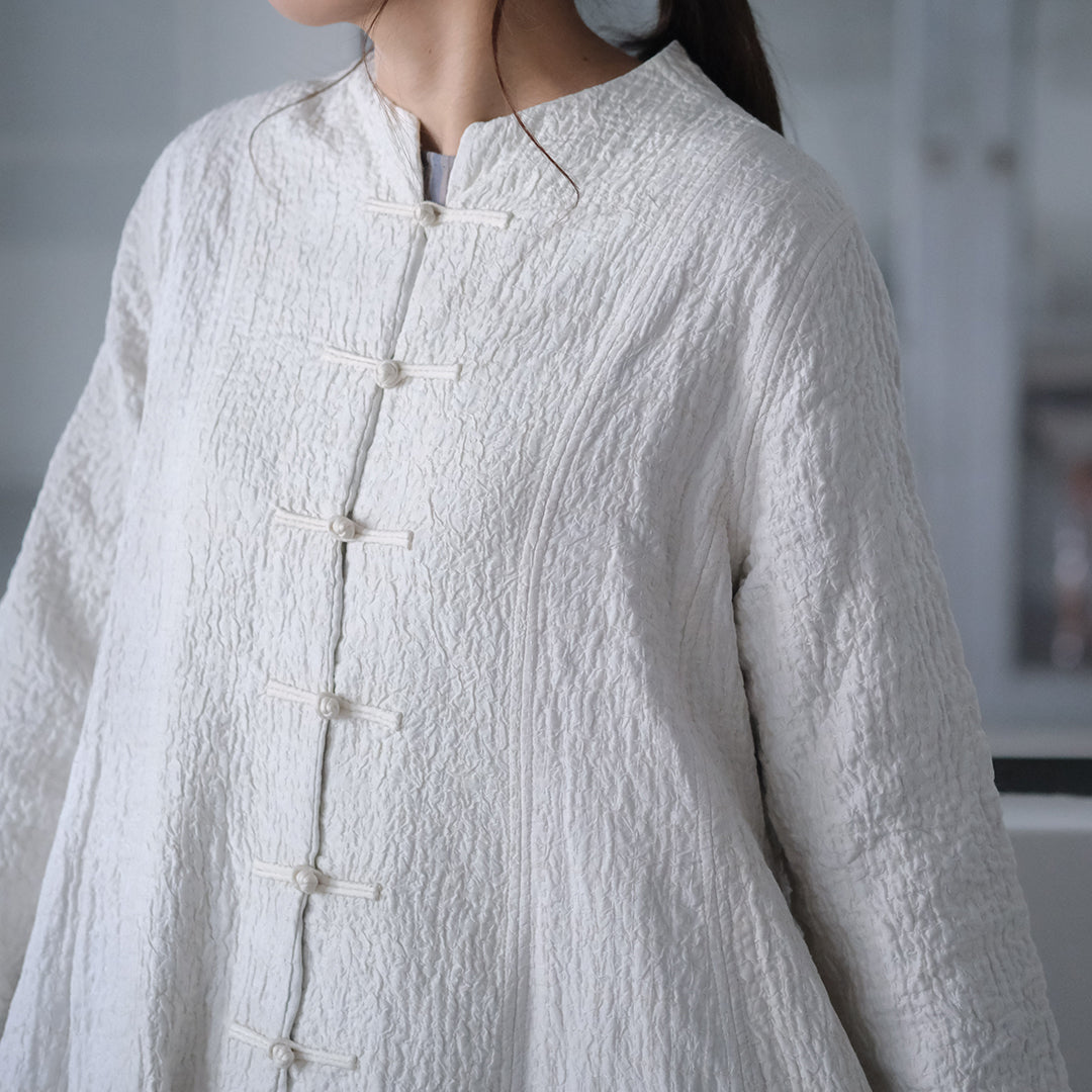 ［maku textiles］OKAMI 刺し子シルクコート