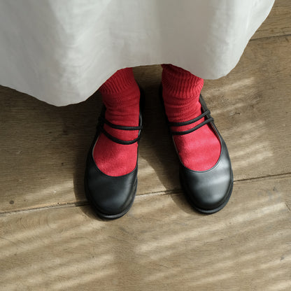 【受注商品】［AUTTAA］Flat oval pumps