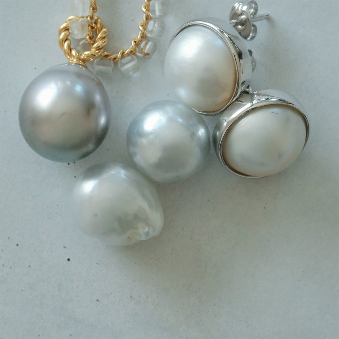 shuo'／《一部予約商品》Black Pearl Rutile Quartz Necklace