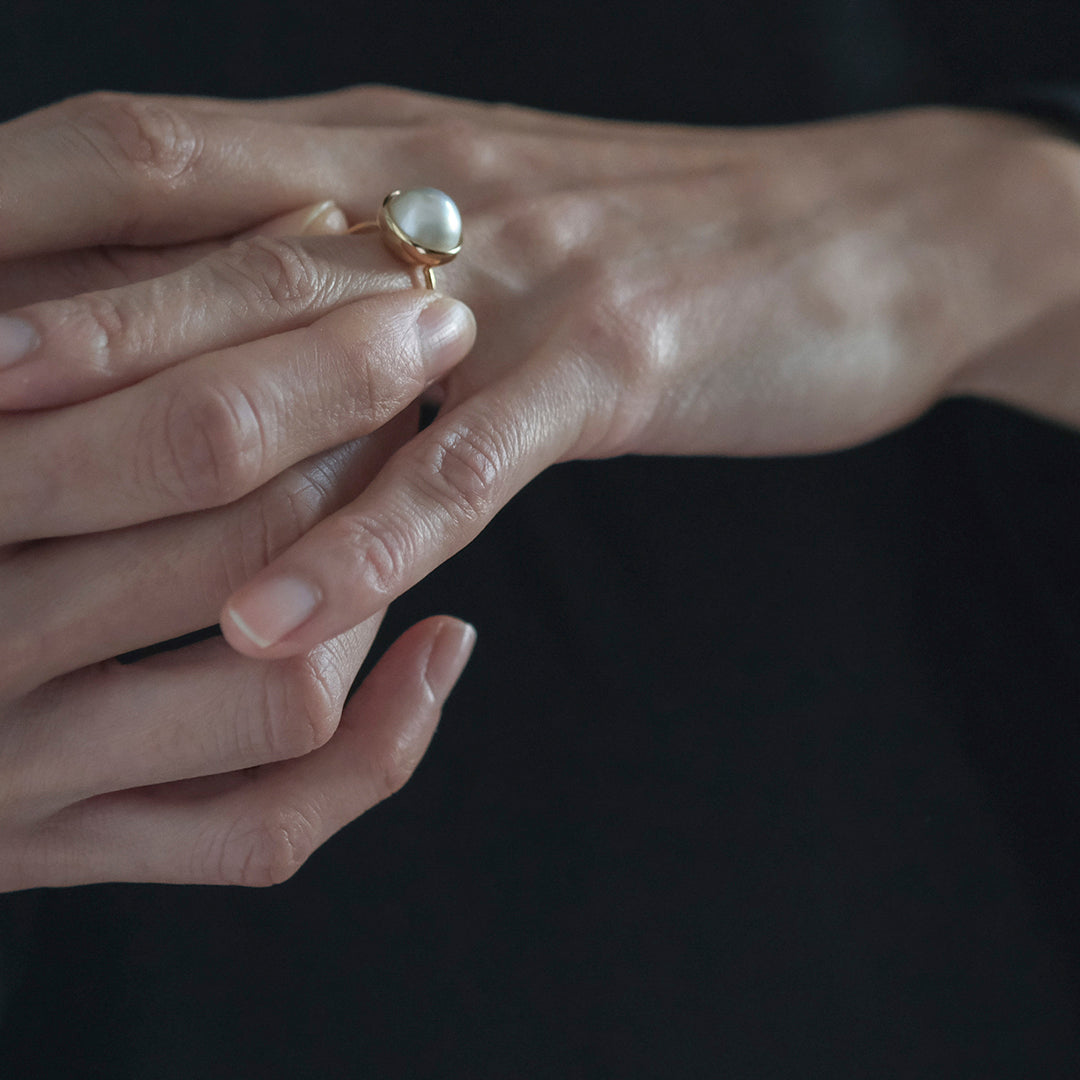 【受注商品】［shuo'］Mabe Pearl Ring（12～15号）