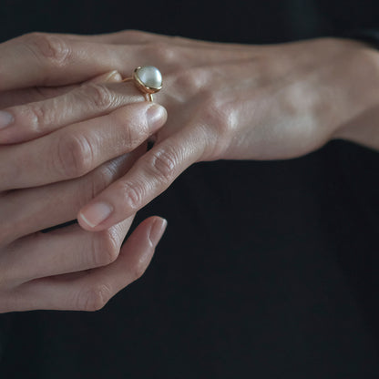 【受注商品】［shuo'］Mabe Pearl Ring（12～15号）