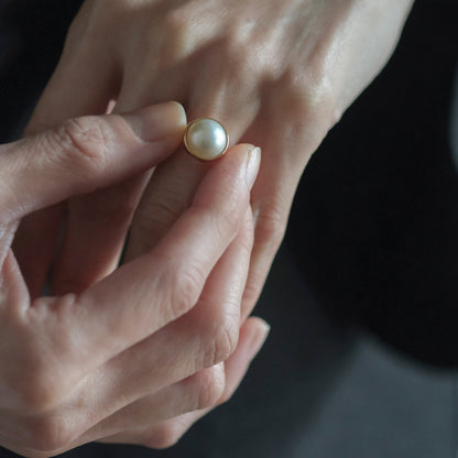 【受注商品】［shuo'］Mabe Pearl Ring（12～15号）