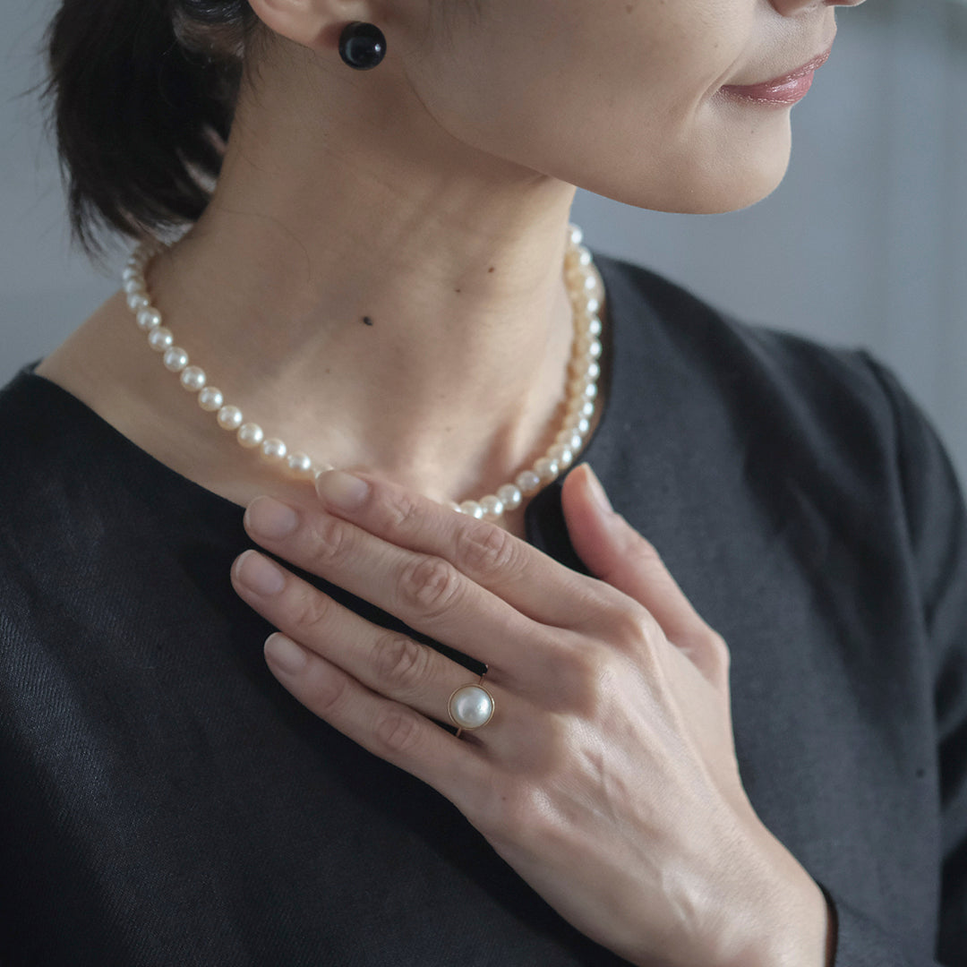 【受注商品】［shuo'］Mabe Pearl Ring（12～15号）