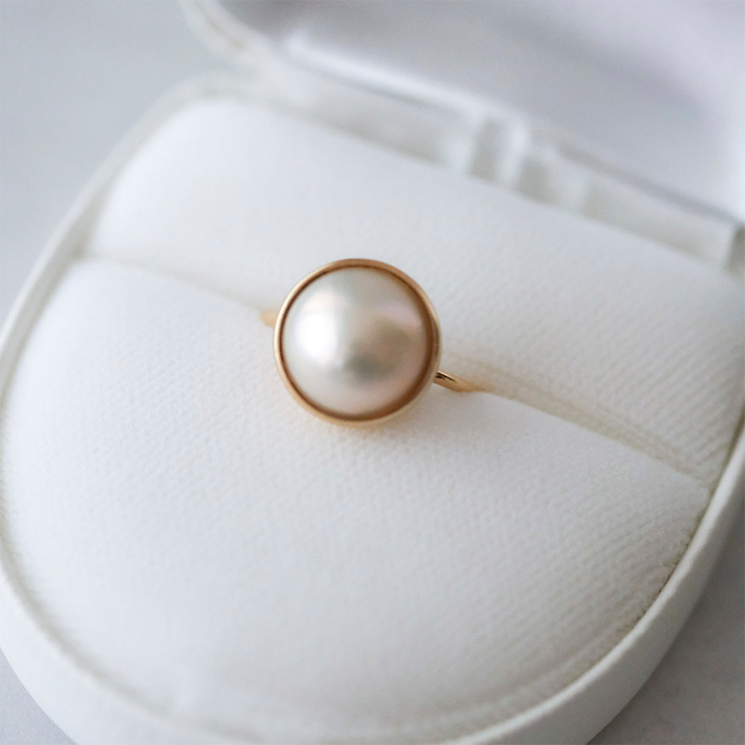 【受注商品】［shuo'］Mabe Pearl Ring（12～15号）
