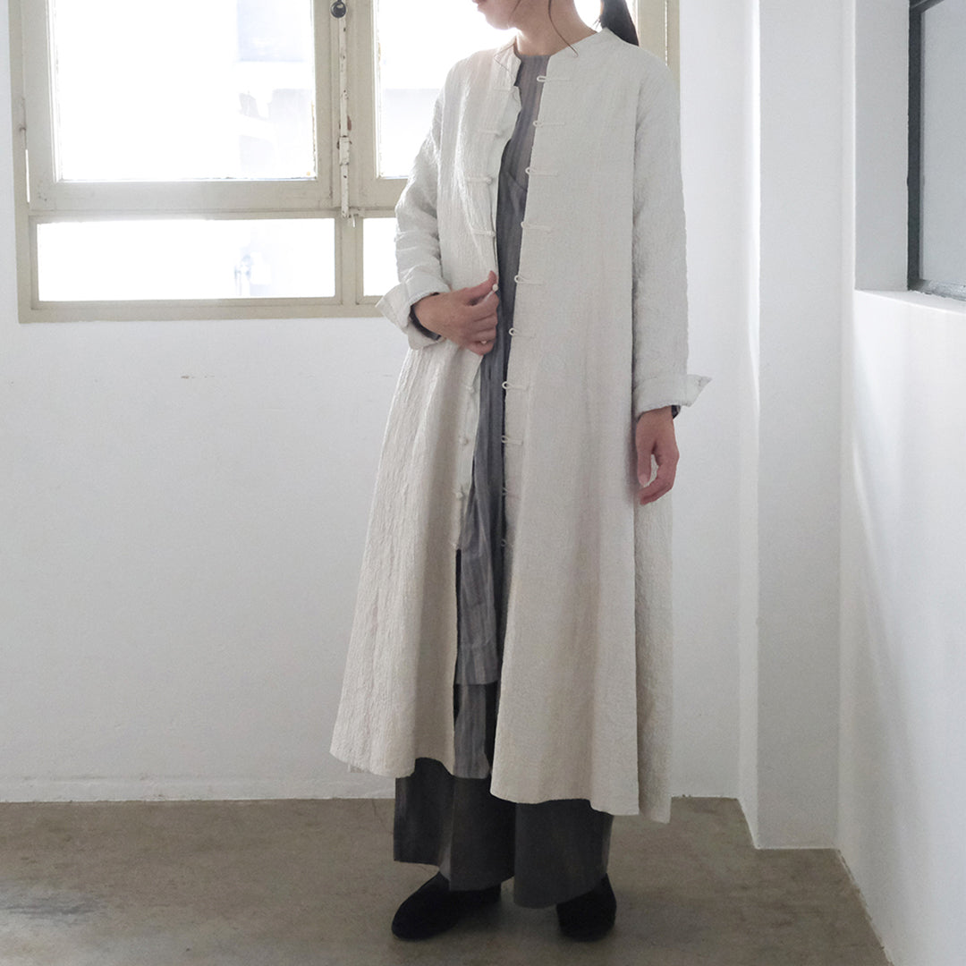 ［maku textiles］OKAMI 刺し子シルクコート