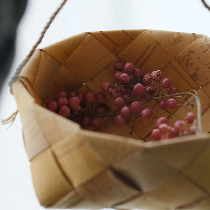 ［SUKOYA 迫田希久］シナハンドルのかご