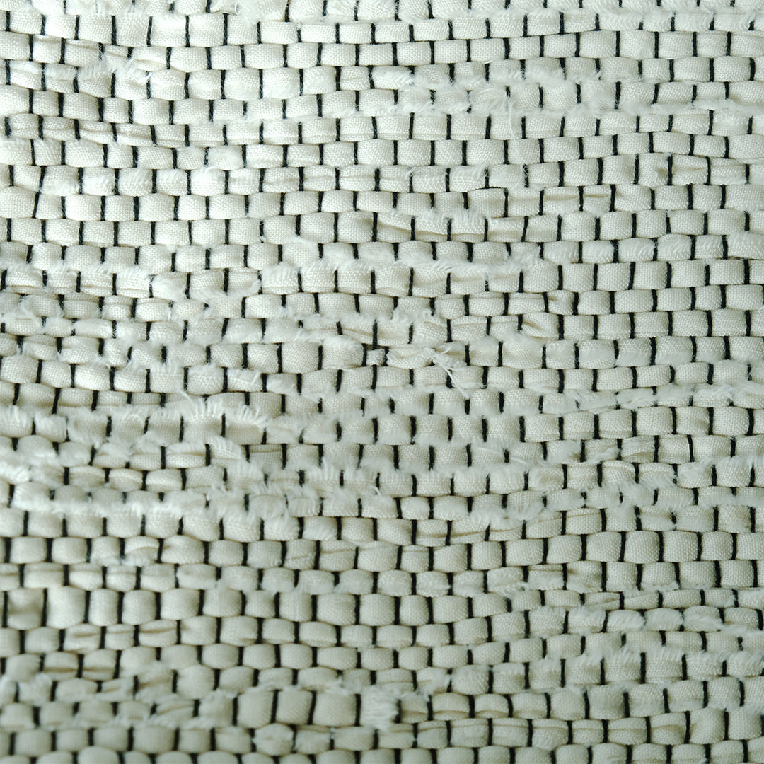 ［tatetoyoco］裂織りバッグ （経糸黒/ムジ）