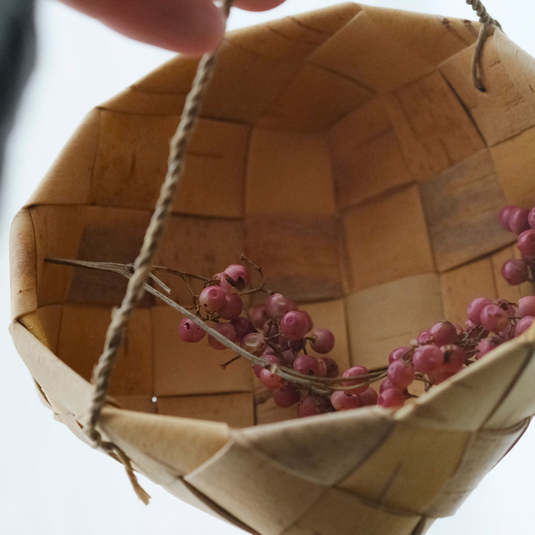 ［SUKOYA 迫田希久］シナハンドルのかご