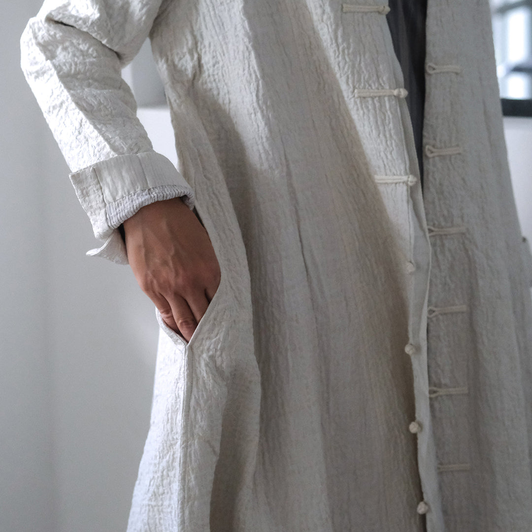 ［maku textiles］OKAMI 刺し子シルクコート