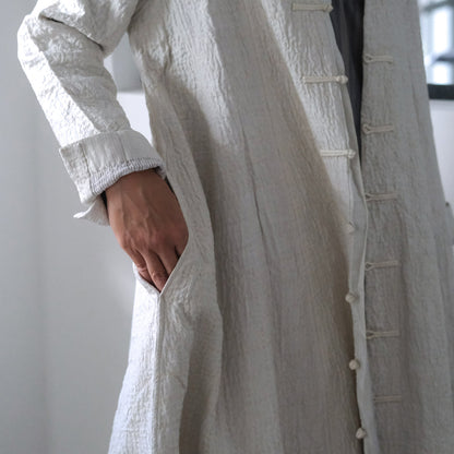 ［maku textiles］OKAMI 刺し子シルクコート