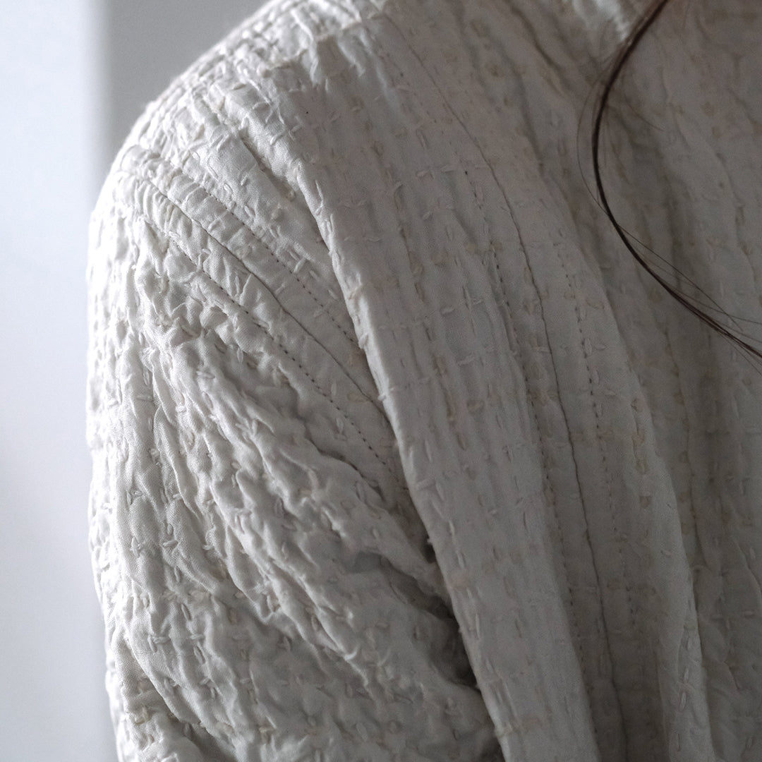 ［maku textiles］OKAMI 刺し子シルクコート