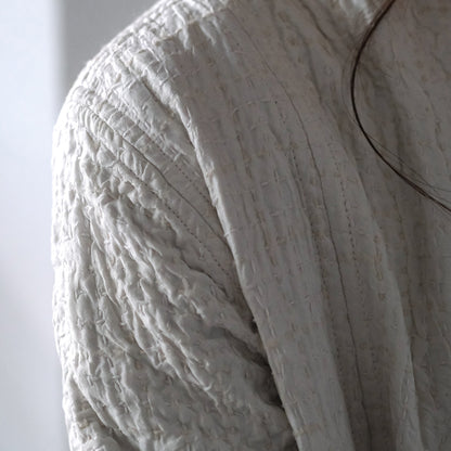 ［maku textiles］OKAMI 刺し子シルクコート