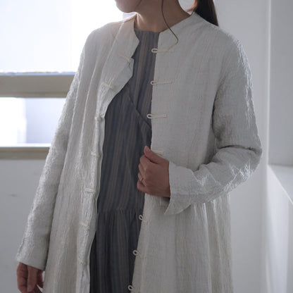 ［maku textiles］OKAMI 刺し子シルクコート