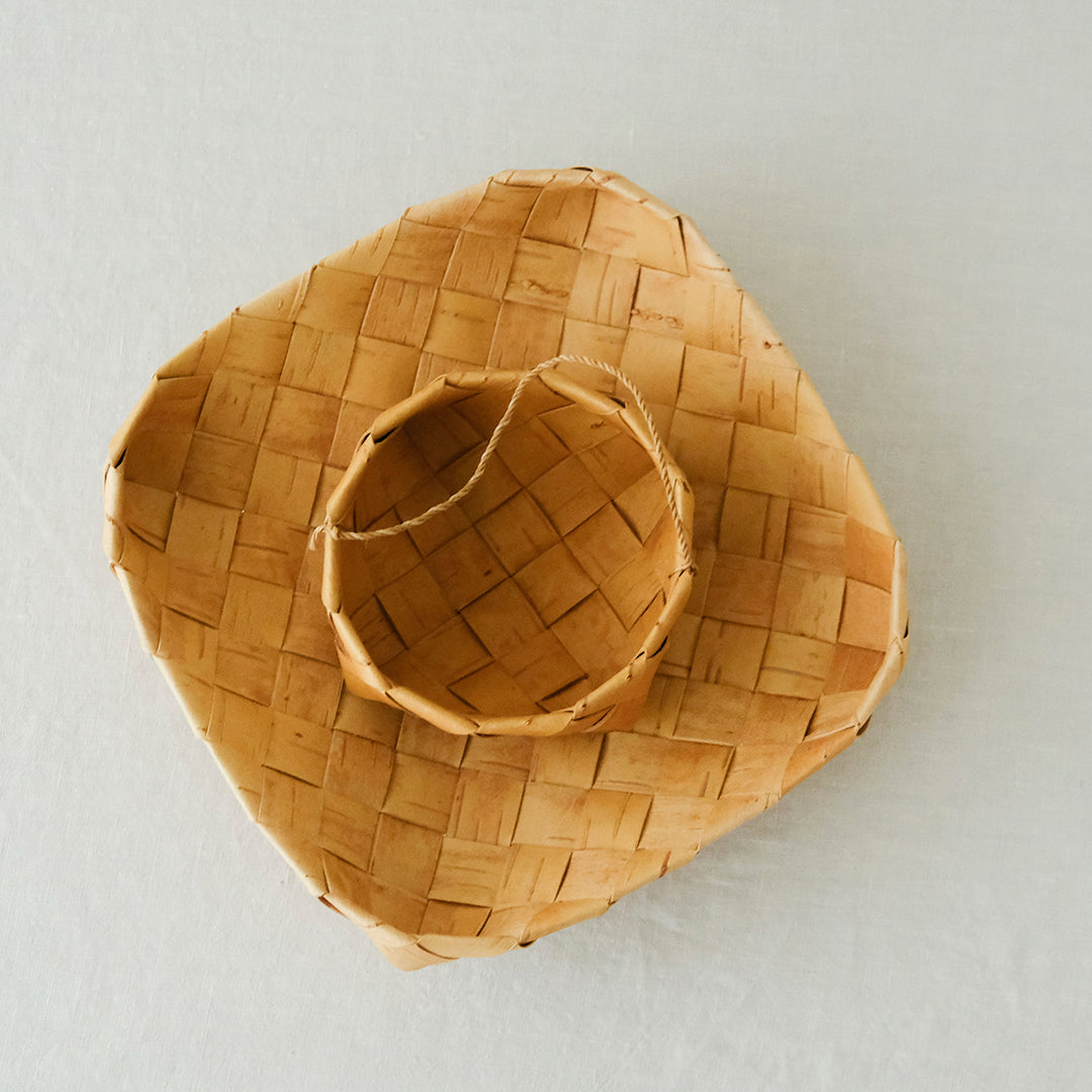 ［SUKOYA 迫田希久］シナハンドルのかご