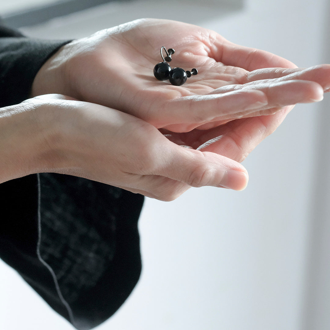 ［shuo'］Onyx Pierce／ Earring