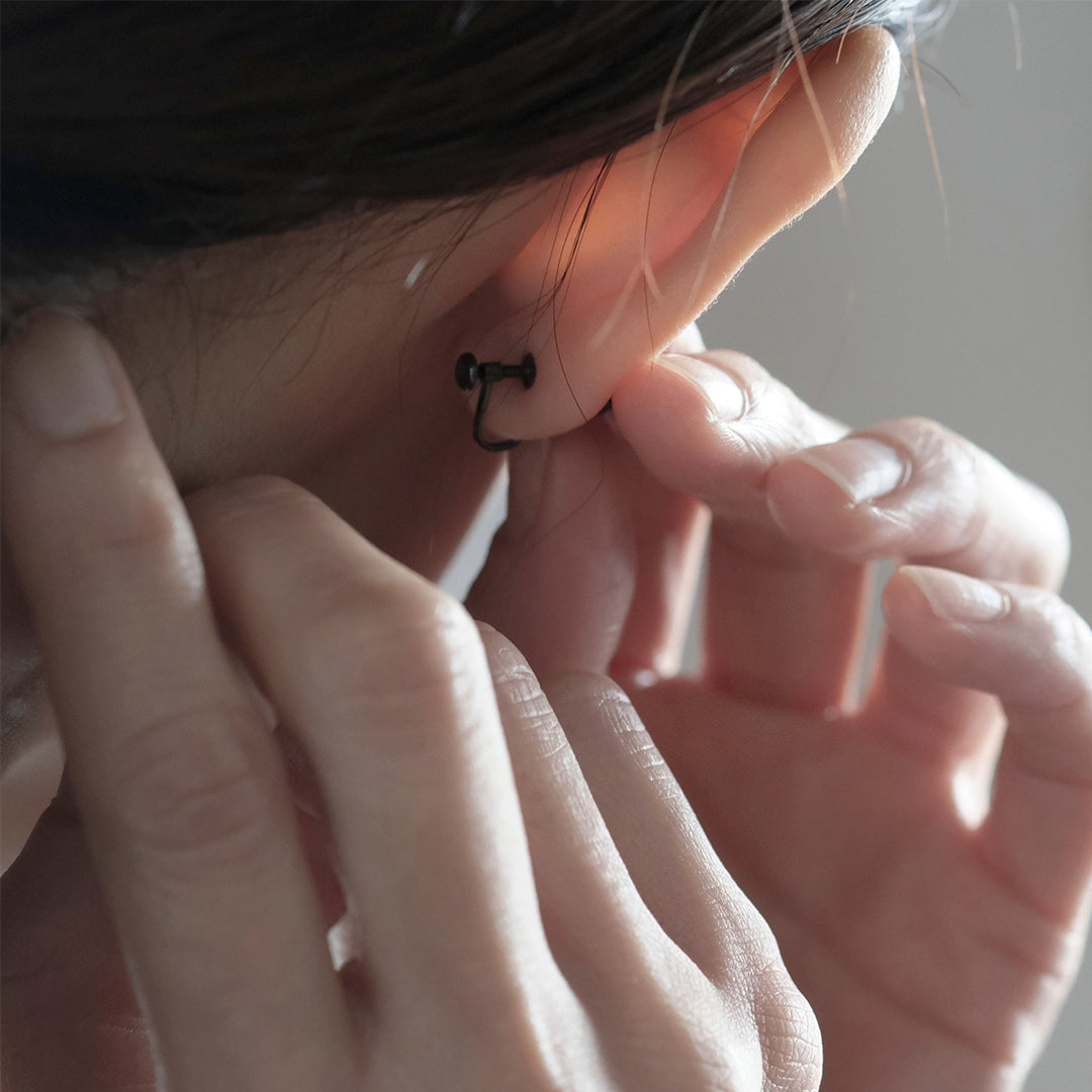 ［shuo'］Onyx Pierce／ Earring