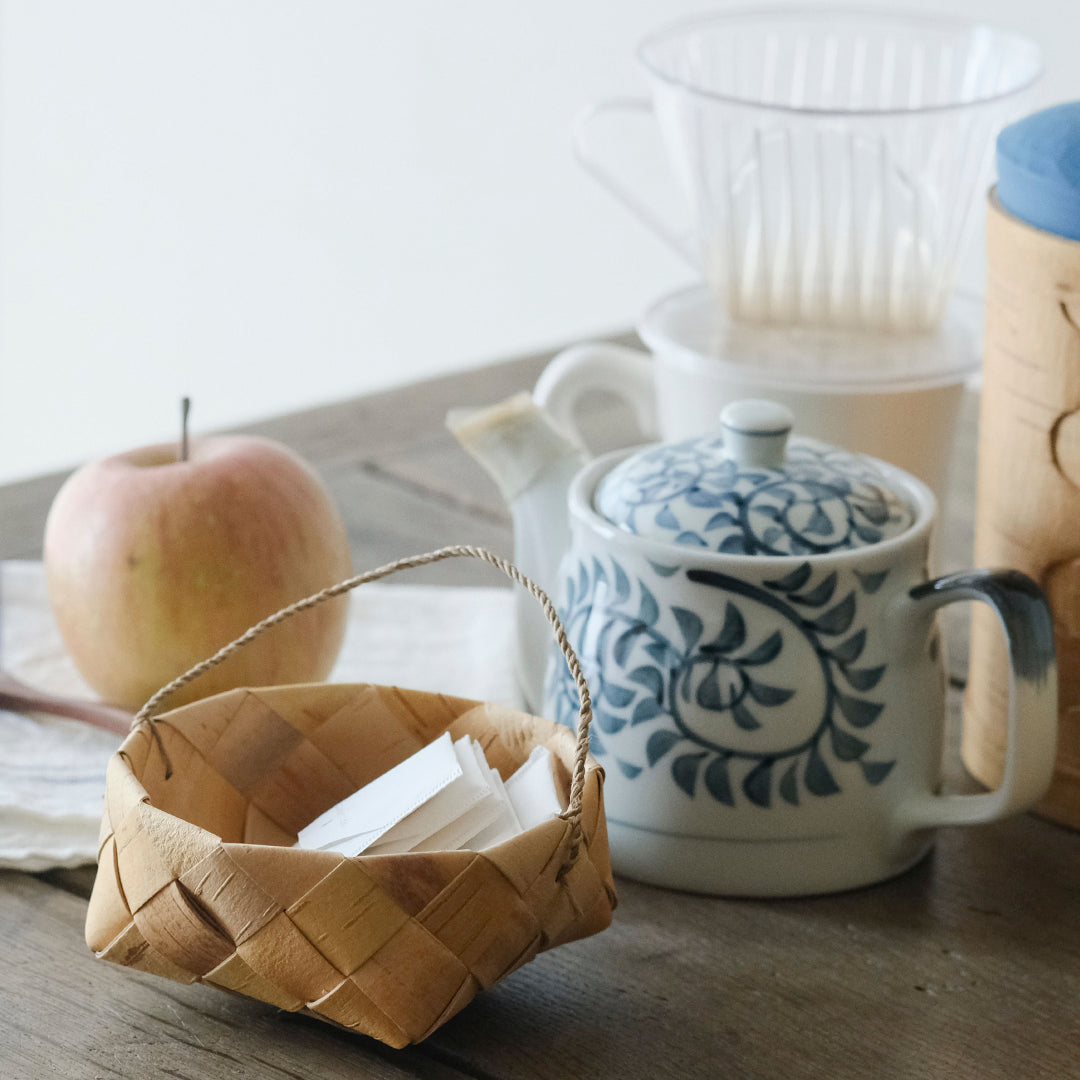 ［SUKOYA 迫田希久］シナハンドルのかご