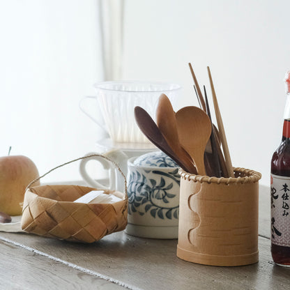 ［SUKOYA 迫田希久］シナハンドルのかご