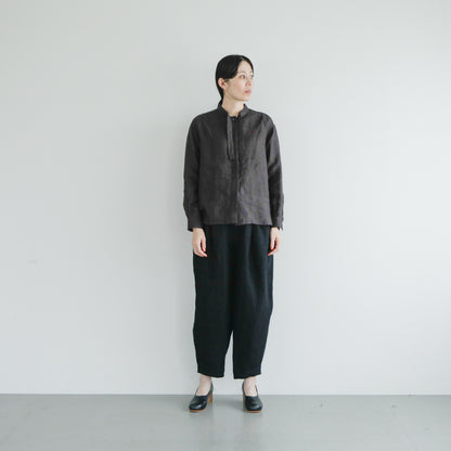 SALUÉ／【受注商品】エッグパンツA／ヘリンボーンリネン