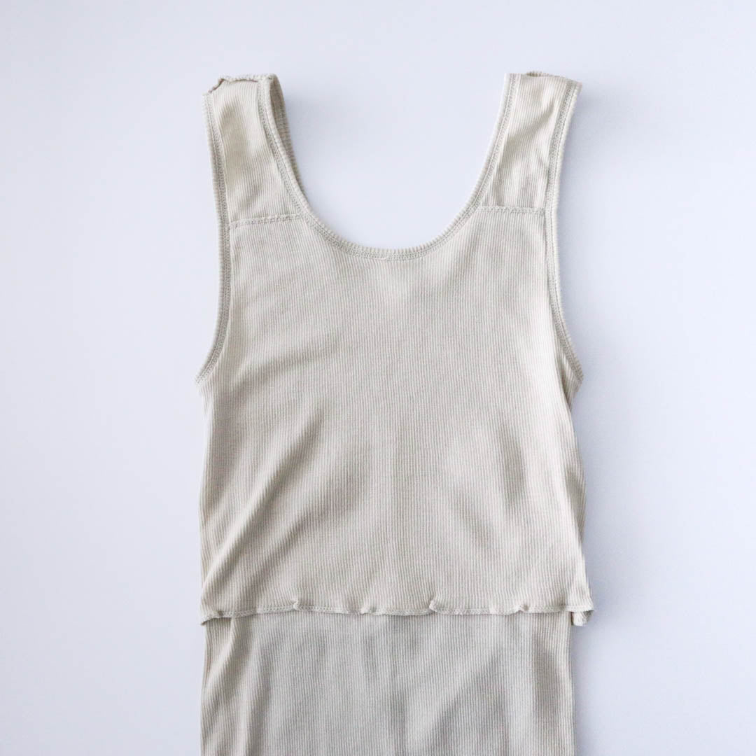 me.／スーピマコットンリブ パッド付きタンクトップ（me-18153）