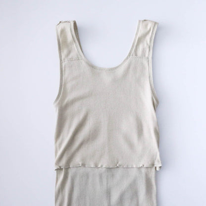 me.／スーピマコットンリブ パッド付きタンクトップ（me-18153）