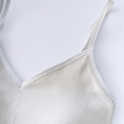 me.／スーピマコットンリブ パッド付きキャミソール（me-18152）