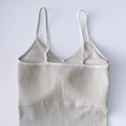 me.／スーピマコットンリブ パッド付きキャミソール（me-18152）