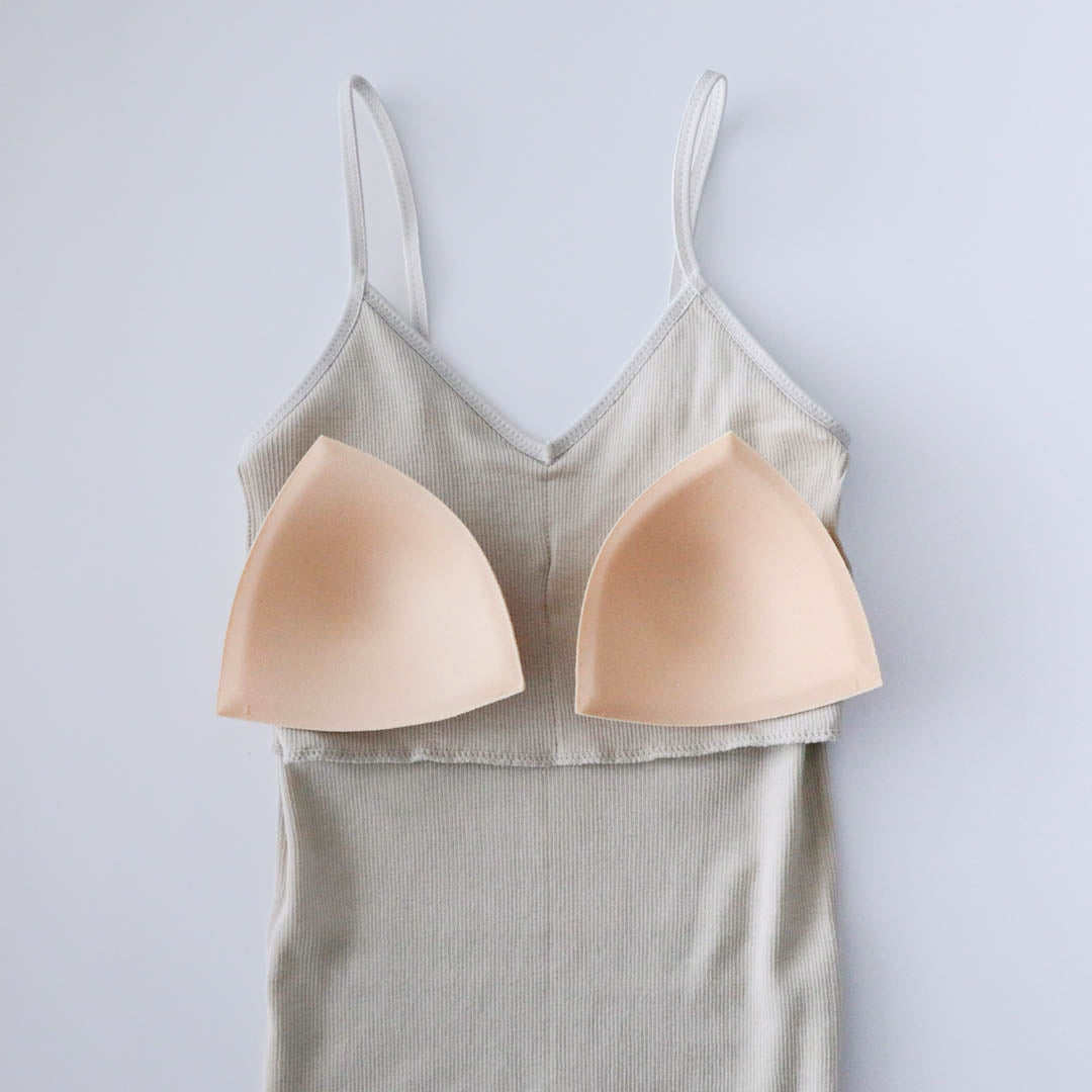 me.／スーピマコットンリブ パッド付きキャミソール（me-18152）