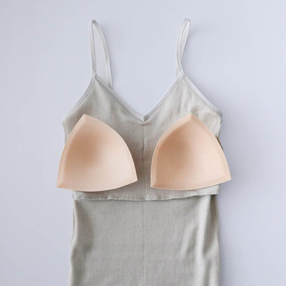 me.／スーピマコットンリブ パッド付きキャミソール（me-18152）