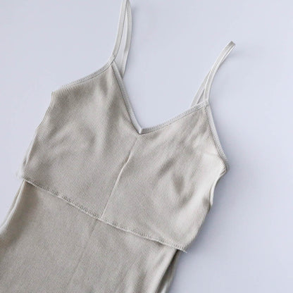 me.／スーピマコットンリブ パッド付きキャミソール（me-18152）
