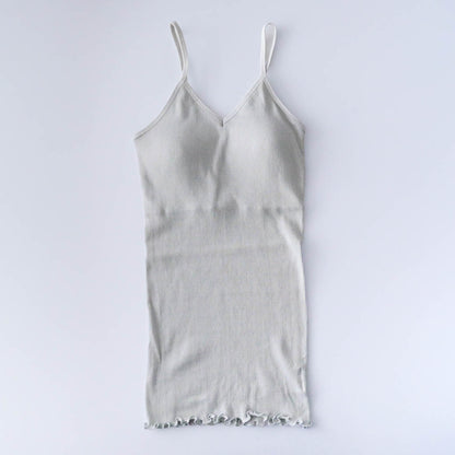 me.／スーピマコットンリブ パッド付きキャミソール（me-18152）