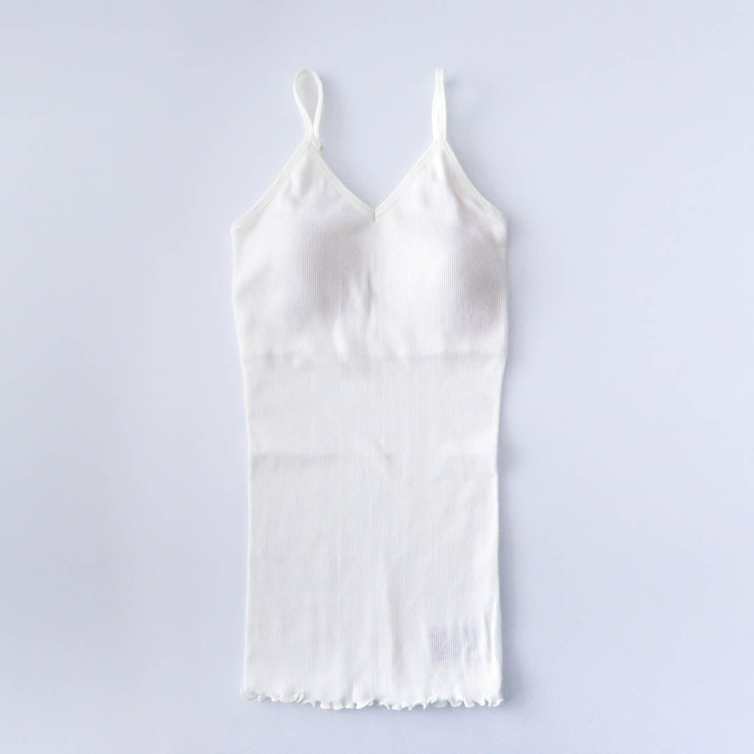 me.／スーピマコットンリブ パッド付きキャミソール（me-18152）