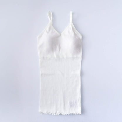 me.／スーピマコットンリブ パッド付きキャミソール（me-18152）