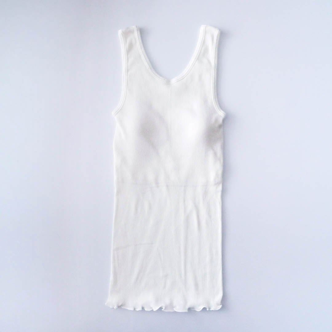 me.／スーピマコットンリブ パッド付きタンクトップ（me-18153）