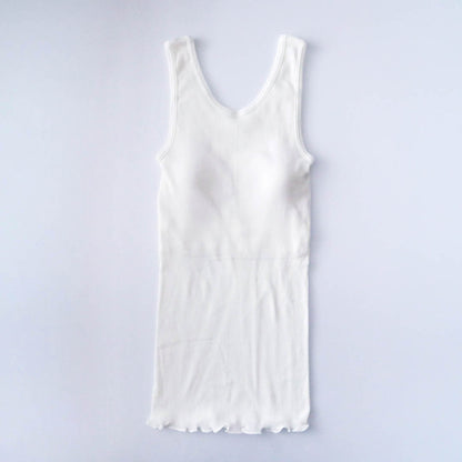 me.／スーピマコットンリブ パッド付きタンクトップ（me-18153）