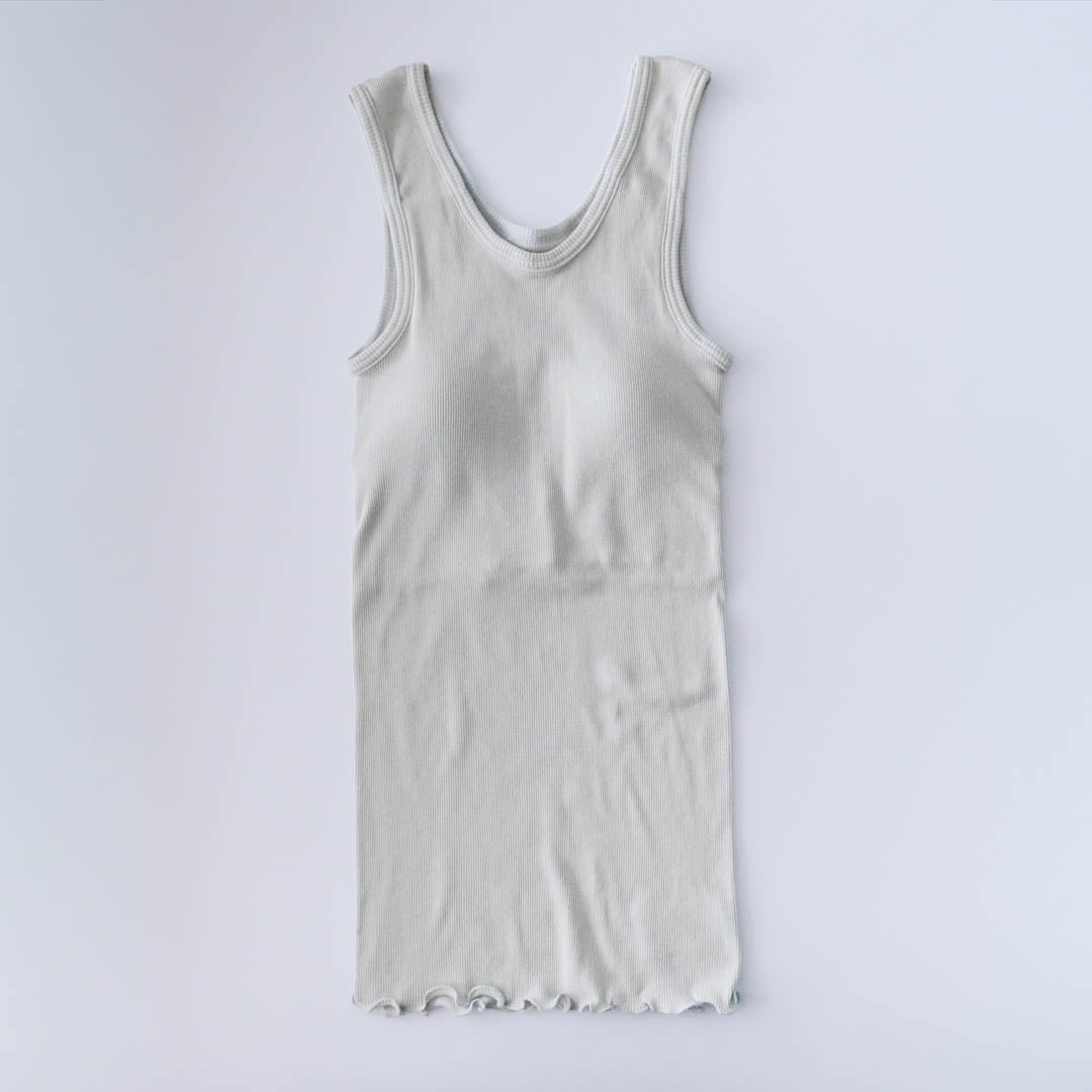 me.／スーピマコットンリブ パッド付きタンクトップ（me-18153）